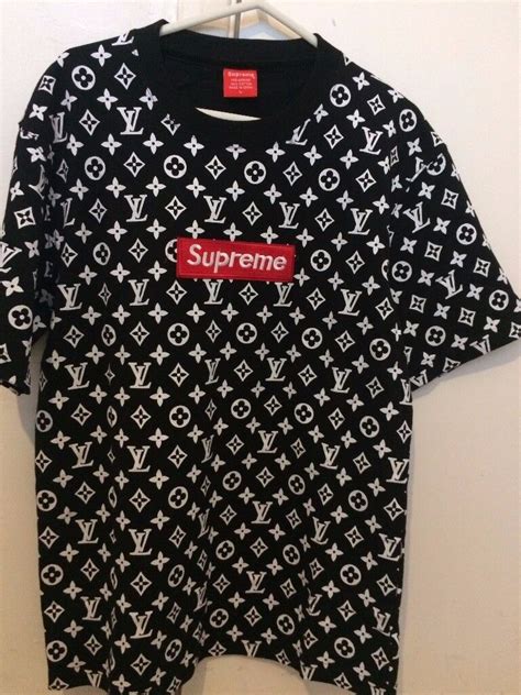 t shirt lv supreme price|supreme x louis vuitton jacket.